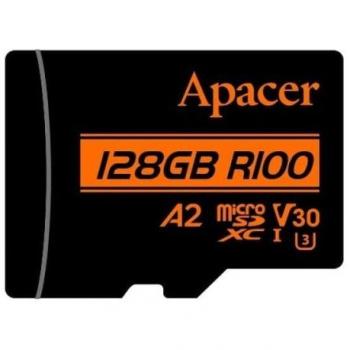 Apacer microSDXC UHS‑I U3 V30 (Klasse 10) 128 GB – Schwarze Karte