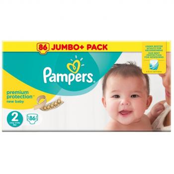 Pampers New Baby Size 2 Jumbo+ Pack (86 Units)