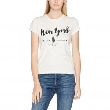 Camiseta de mujer Polo Ralph Lauren RL City TEE, blanca
