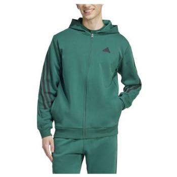 Sudadera Adidas Future Icons 3 Stripes Verde para Hombre (S)