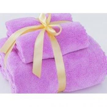 Serviettes de bain en microfibre 2 pièces corail