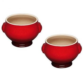 Le Creuset Suppenterrine, 2er-Set, 600 ml, Kirschrot