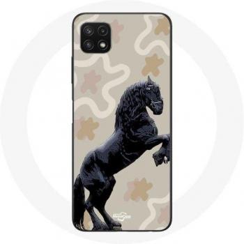 Samsung Galaxy A22 5G Beschermhoes Friese Zwart Paard