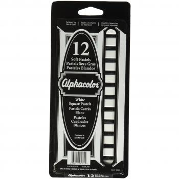 Quartet Alphacolor Soft Square Pastels, Dozen White Pastels