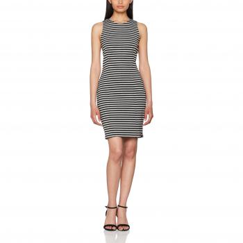 Vestido Superdry Bodycon 90's para Mujer, Negro (Nero/Grey Marl Stripe), Talla M