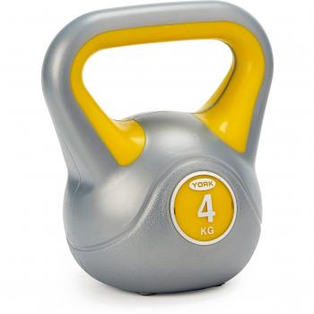 4kg Yellow Vinyl Kettlebell
