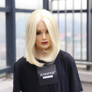 99J Synthetic Wig Middle Part Lace Nature Short Straight Bob