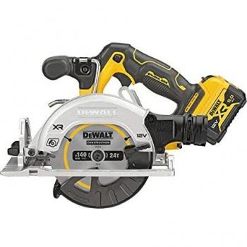 Sierra Circular ohne Bürsten XR 12V 140mm mit 2 Li-Ion 5Ah Batterien