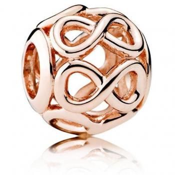 Charm Infinito Calado Recubrimiento Oro Rosa 14K