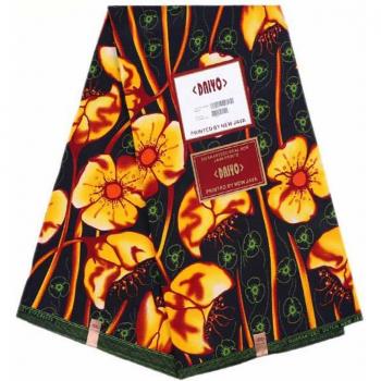 Yellow Floral African Wax Print