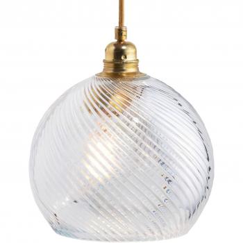 Lampe suspendue EBB & FLOW Rowan Ø 22 cm or/cristal
