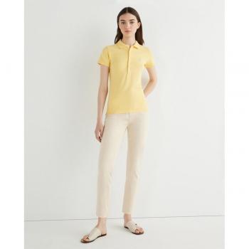 POLO RALPH LAUREN Damen Poloshirt Slim Fit, Gelb, L