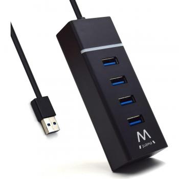 Ewent Hub USB 3.1 Negro 5 Gbps