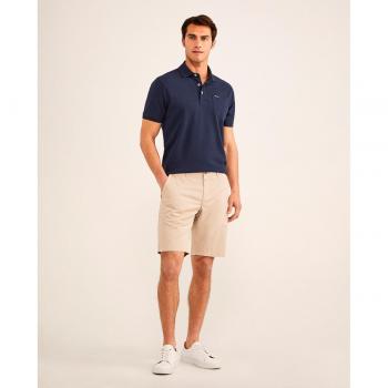 Pantaloni in gab light beige con taglio corto