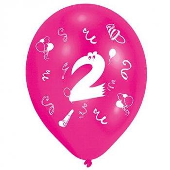 AMSCAN 8er Pack 2 Jahre Latexballons 25,4 cm
