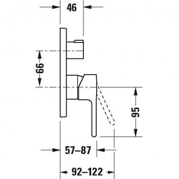 Duravit B.2 Miscelatore Incasso per Vasca – Rosetta Tonda, 2 funzioni