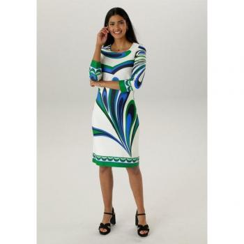 Aniston SELECTED Jersey‑Dress „Trendfarben“ – Milano Rib‑Obermaterial, Größen 48-50