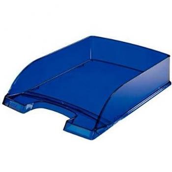 Corbeille courrier Plus 5226 bleu transparent A4