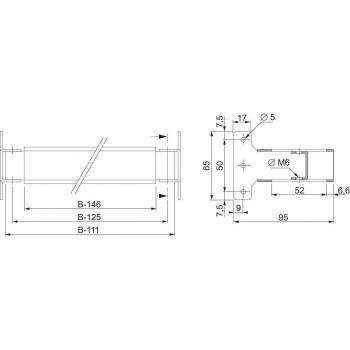 Spacial DIN‑Tiefe Winkel – 600 mm Schienensatz