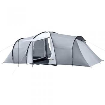 Tente familiale multicolore avec sac de transport, 4-6 pers., deux chambres – 2000 mm