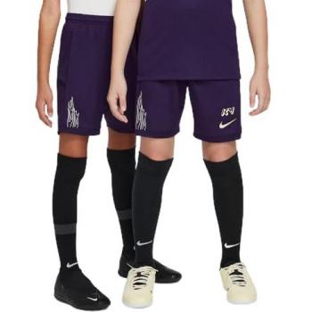 Purple Poly‑Woven Mbappé Training Shorts for Kids – Extra Small, Grand Purple/Gold