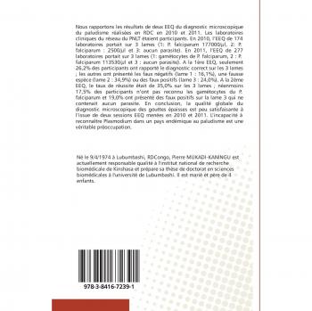 Qualité du diagnostic biologique du paludisme en RD Congo (Omn.Univ.Europ.)