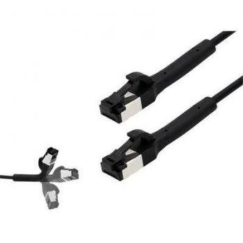 TurboLink 8.1 Cat‑8 25 cm Black RJ45 Patch Cable – BKL