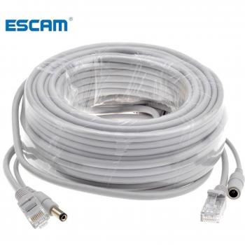 ESCAM CAT5e Ethernet Cable with DC Power for IP Camera Systems