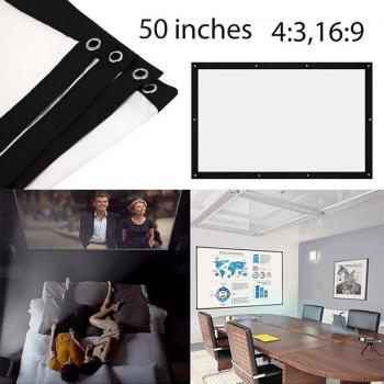 Pantalla colgante de proyector 50 para cine en casa y negocios