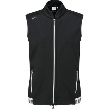 Damenweste PING Dot Fleece, Golffarbe Schwarz, Größe 10