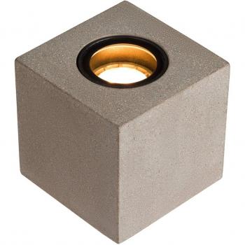 CONCRETO FL Outdoor Bodenleuchte, IP65, GU10, Beton/Aluminium, Grau, Eckig