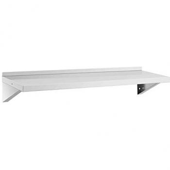 Étagère murale Royal 120 x 40 cm – acier inoxydable, capacité 80 kg