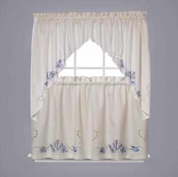 Seabreeze Ocean Swag Valance Pair, 57 x 36