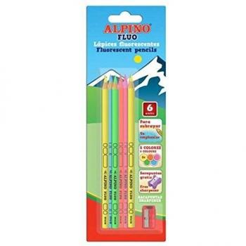 Blister de 6 marcadores Alpino Fluor