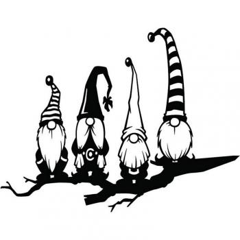 Gnome de jardin en acier, décoration extérieure, silhouette charmante