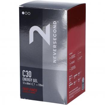 Neversecond Energy Gel C30 Fruit Punch – 12x60 ml (Sachet)