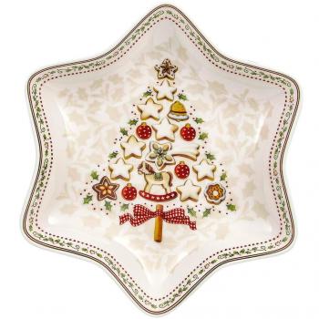 Villeroy & Boch Multi-Colour Bowl, Hard Porcelain, 26.5 x 26.5 x 7.5 cm, Tree, Star