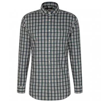 Flanellhemd in Regular Passform mit Button-Down-Kragen, kariert, Herren