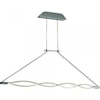 Sahara Dimmable LED Ceiling Pendant 36W, 3000K, 2520lm, Silver, Frosted Acrylic, Polished Chrome