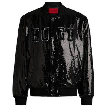 HUGO Regular Fit Jacke mit Paillettenbesatz Modell 'Bailey', Größe L