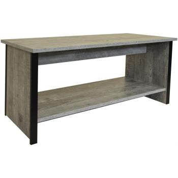 Storage Coffee Table in Rustic Oak with Black Elements by Watsons Column