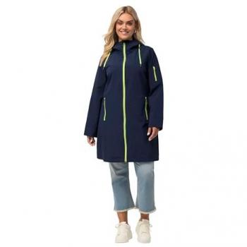 Ulla Popken HYPRAR Funktionsjacke, Damen, blau, Größe 42/44, wasserdicht