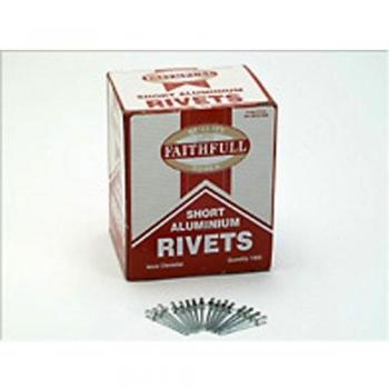 Faithfull Aluminium Rivets 4 x 7mm Short Bulk Pack of 1000