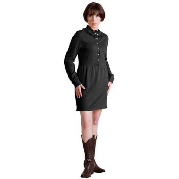 High-Neck Lace Mini Dress, Black – Enorsia Women’s Size 14