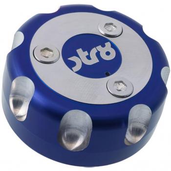 Blauer STR8 CNC Racing Benzintankdeckel für Yamaha / MBK / Derbi Senda