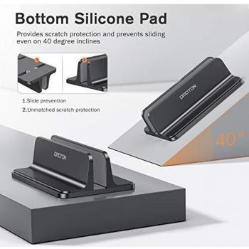 OMOTON Tragbarer Laptop‑Aufsteller – Kompakt, schwarz, für Mac und Windows