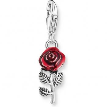 THOMAS SABO Silver Red Rose Charm with Enamel (2076-664-10)