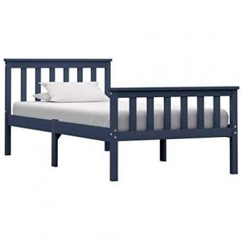 Furud Modern Solid Pinewood Bed Frame Design Grey