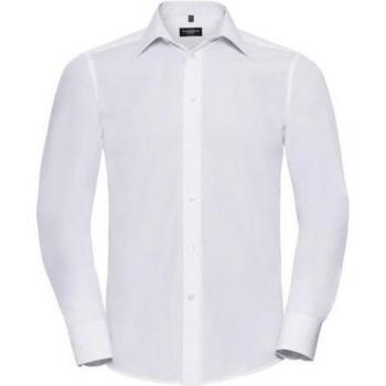 Camicia da uomo Russell in popeline di cotone a maniche lunghe