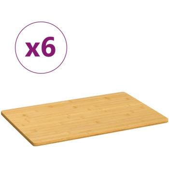 Ensemble d'assiettes en bambou 6 pcs